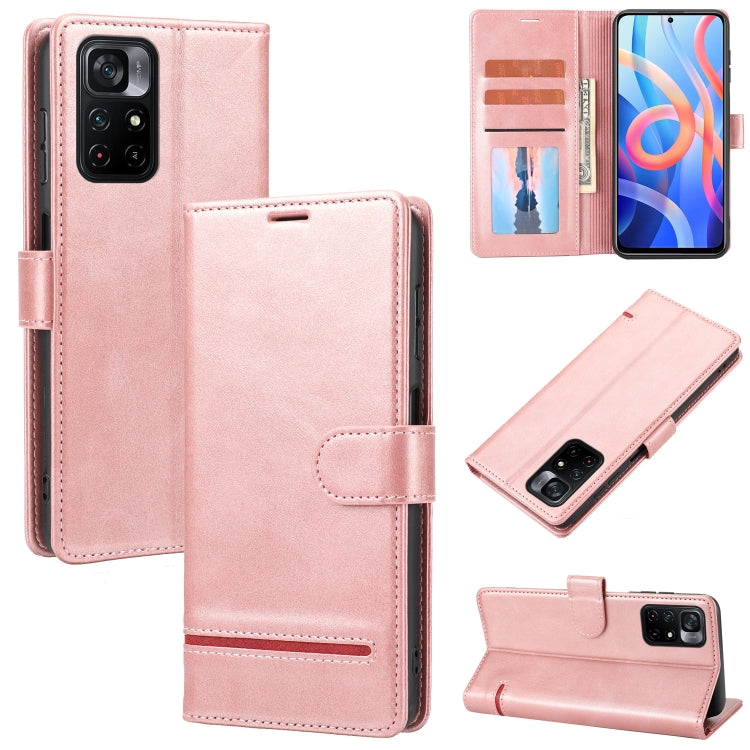 Pink leather wallet flip phone case with card slots and camera cutout