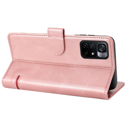 Pink leather wallet flip phone case with front cover and interior card pockets