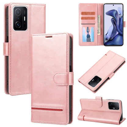 Light pink leather wallet flip phone case with card holder and stand, camera cutout
