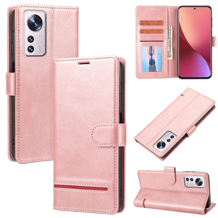 Pink leather wallet flip phone case with card slots and magnetic folio closure.