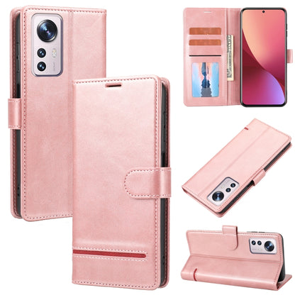 Pink leather wallet flip phone case with card slots and magnetic folio closure.