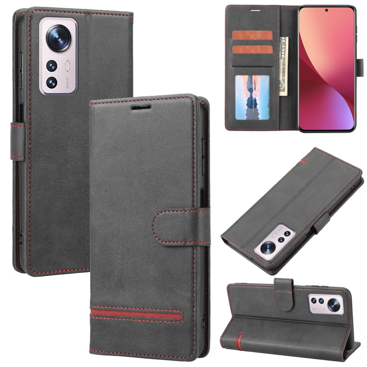 Dark gray leather wallet flip phone case with card slots and magnetic folio closure.
