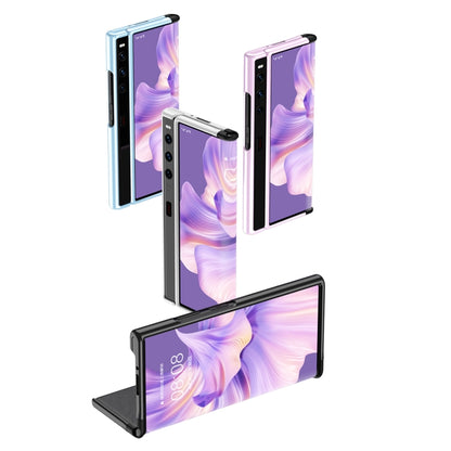 Ultra-thin folding phone case set, black, light blue, and pink frames