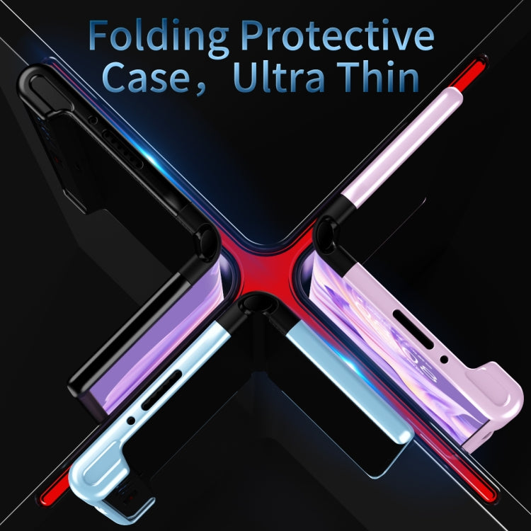 Ultra-thin folding protective phone case, hinged frame with shockproof corners