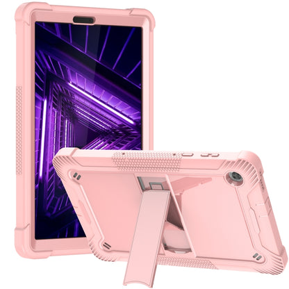Rose gold protective tablet case with front stand and textured grip