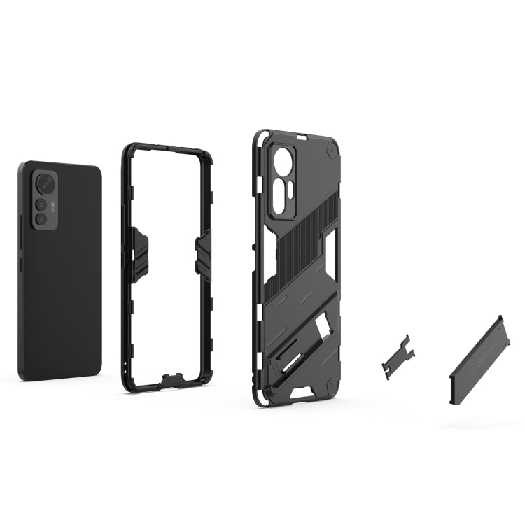 Punk armor phone case kit with frame and back cover pieces for Xiaomi 12 Lite