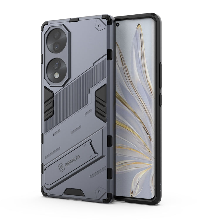 Rugged 2-in-1 shockproof case, dual-camera cutouts, grey