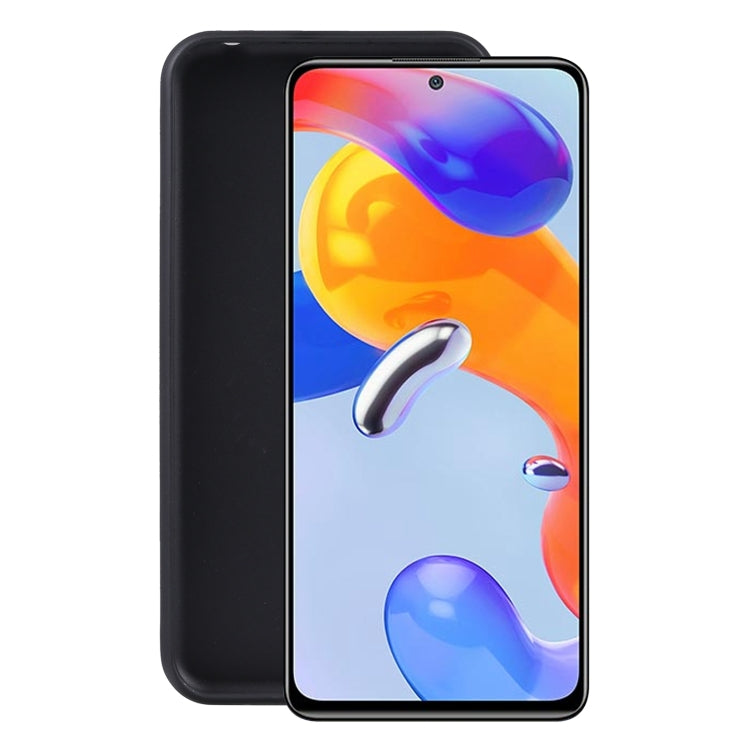 Black TPU phone case showing colorful phone screen through front cover