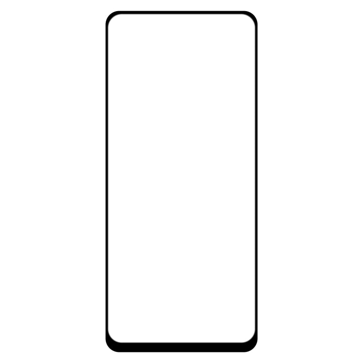 Tempered glass screen protector film, clear rectangle with black border
