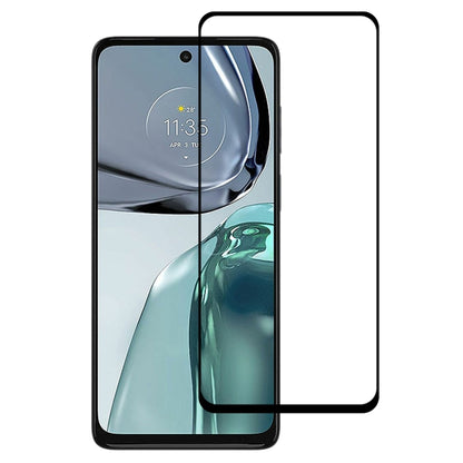 Tempered glass screen protector film for Motorola phone, full cover with black frame
