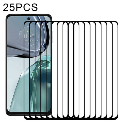 25-pack full-coverage tempered glass screen protectors with black border