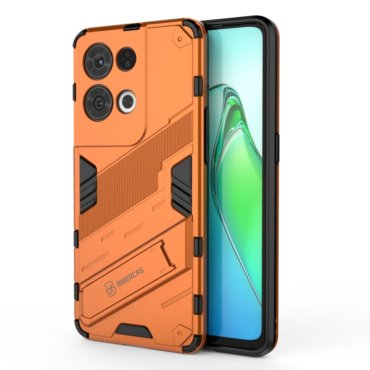 Orange armored shockproof phone case, dual-layer PC+TPU, with camera cutouts