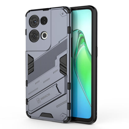 Grey armored shockproof phone case, dual-layer PC+TPU, grippy textured pattern