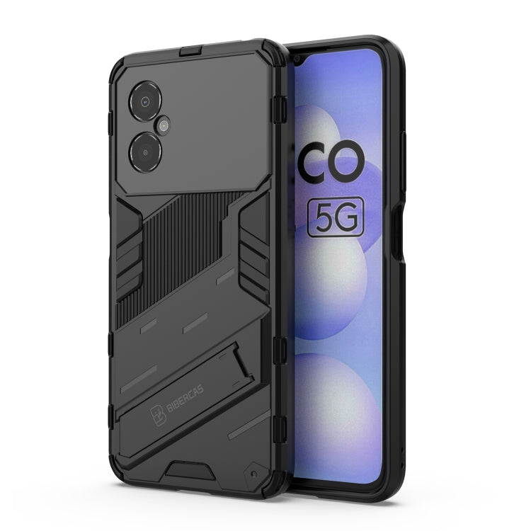 Black shockproof armor phone case with camera cutouts and raised edge protection