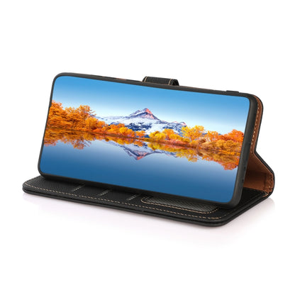 Genuine leather RFID phone case with stand-style cover for a smartphone