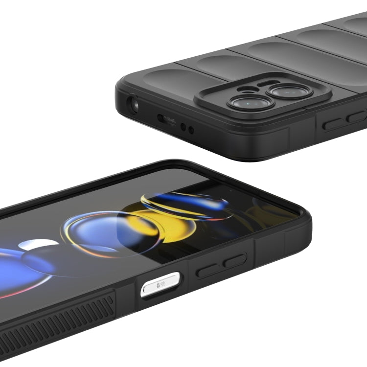 Black TPU flannel phone case with raised edge and side button cutouts