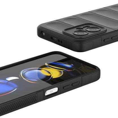 Black TPU flannel phone case with raised edge and side button cutouts