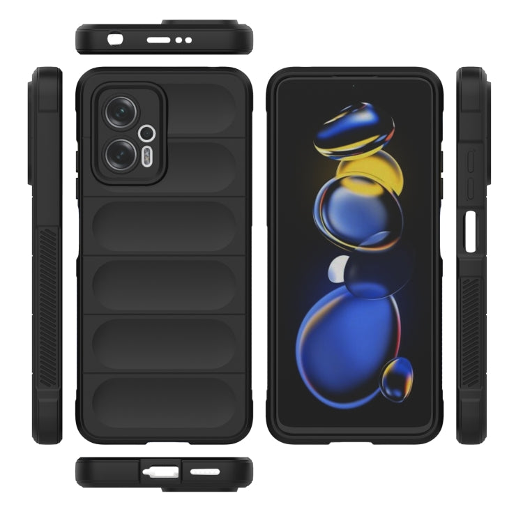 Black TPU flannel phone case showing front and back, with camera openings