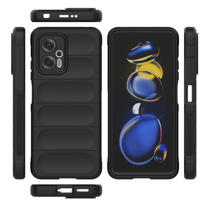 Black TPU flannel phone case showing front and back, with camera openings