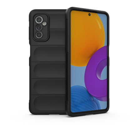 Black TPU flannel phone case with front cover cutouts and camera opening