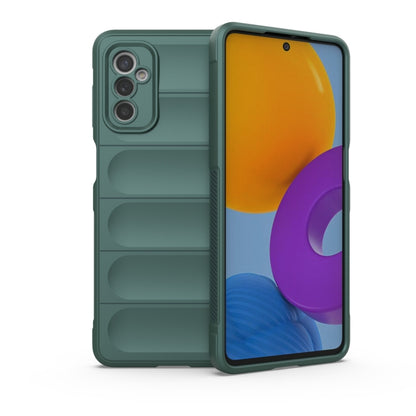 Dark teal TPU phone case with flannel lining, dual-layer protection and camera cutouts.