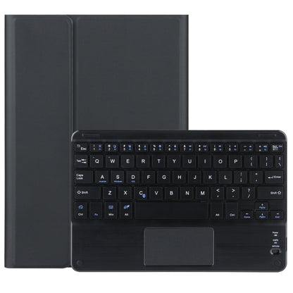 Black leather tablet case with detachable Bluetooth keyboard and touchpad