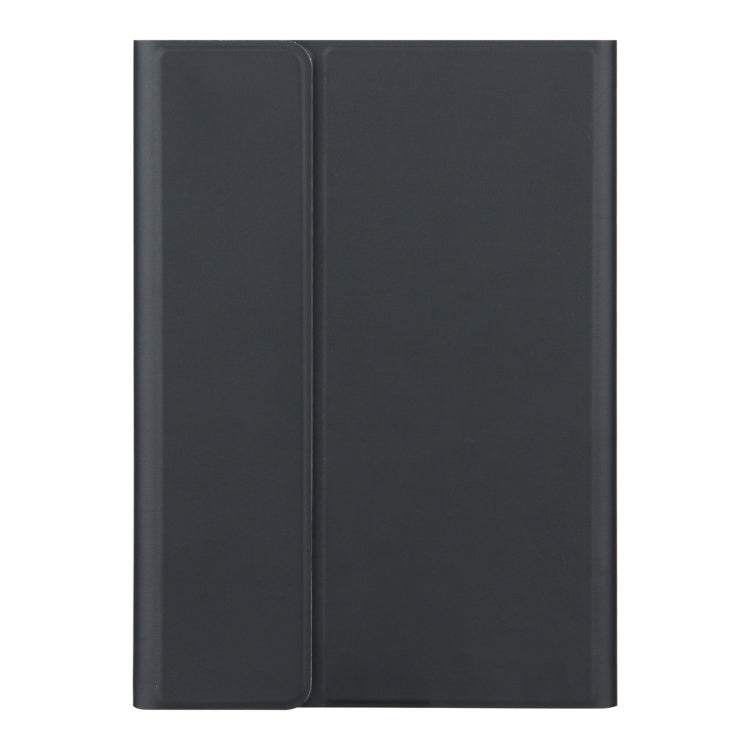 Black leather tablet folio case with dual-fold design