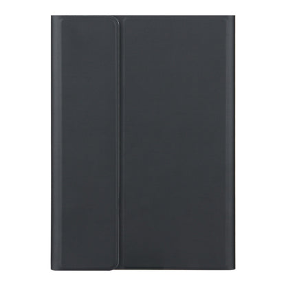 Black leather tablet folio case with dual-fold design