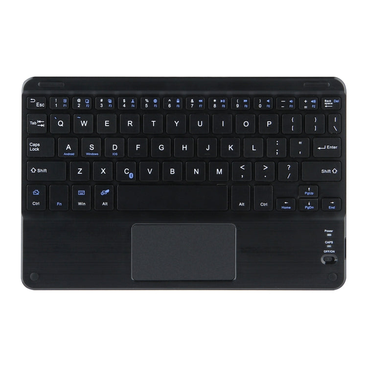 Black Bluetooth keyboard with touchpad for tablet case