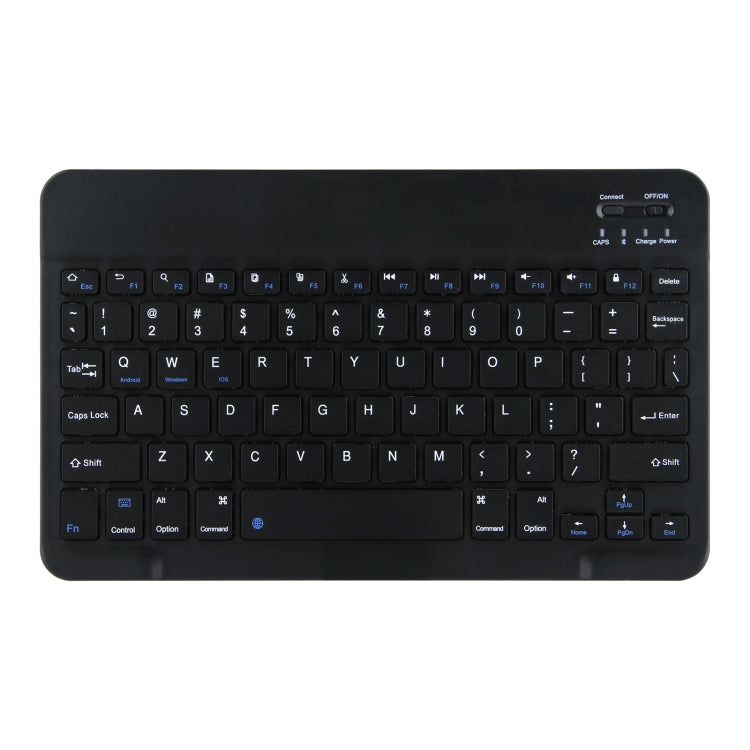 Black Bluetooth keyboard with function keys and embedded touchpad