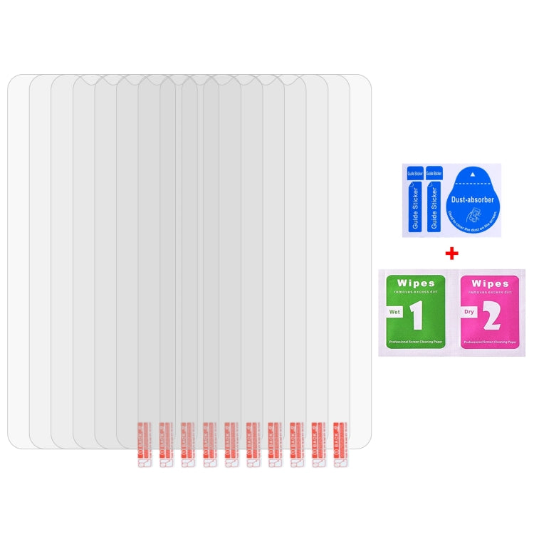 10-pack tempered glass screen protectors with cleaning wipes kit, clear