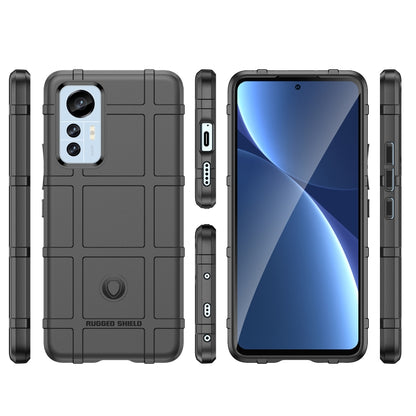 Shockproof TPU phone case for Xiaomi 12 Lite, black with side buttons and camera cutout