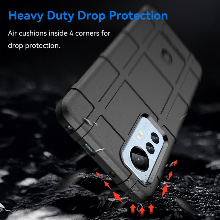 Shockproof TPU phone case with corner air-cushion shock protection, dark rugged back