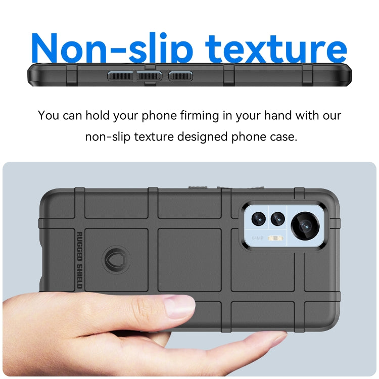 Shockproof TPU phone case for Xiaomi 12 Lite, black non-slip textured edges