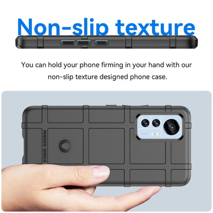 Shockproof TPU phone case for Xiaomi 12 Lite, black non-slip textured edges