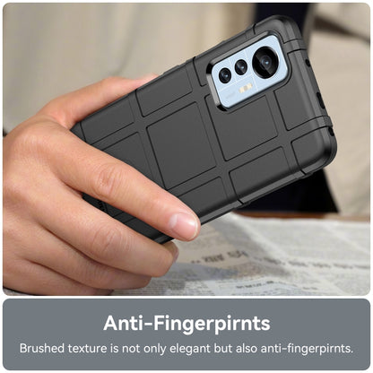 Shockproof TPU phone case for Xiaomi 12 Lite, black textured back with camera cutout