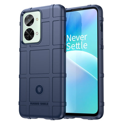 Rugged TPU phone case with textured grip, camera cutouts, raised bezel (dark blue/indigo)