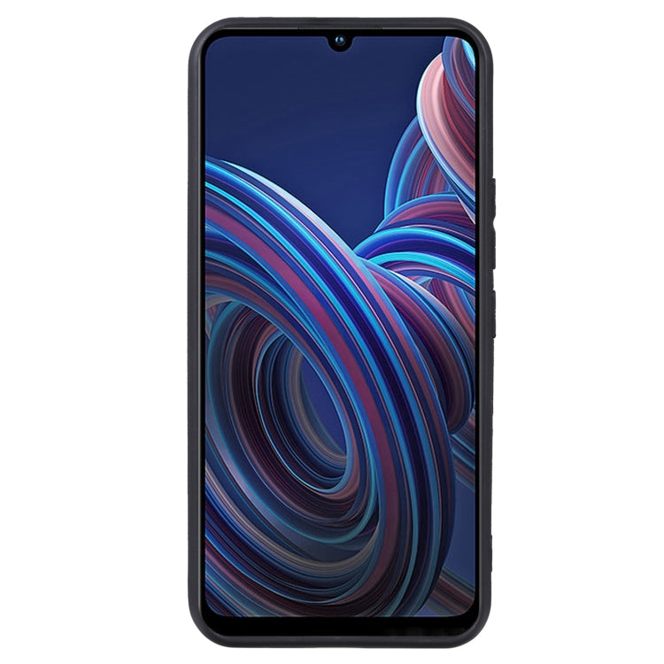 Black TPU phone case with raised edges and precise button and camera cutouts