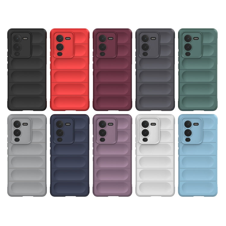 Multi-color rugged phone case assortment in black, red, purple, gray, and blue tones