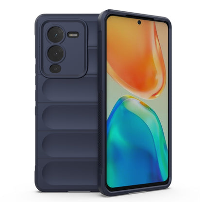 Dark grey TPU flannel phone case with ridged back and camera cutouts