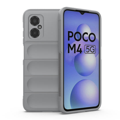 Light grey TPU flannel phone case with ridged back and dual camera cutouts
