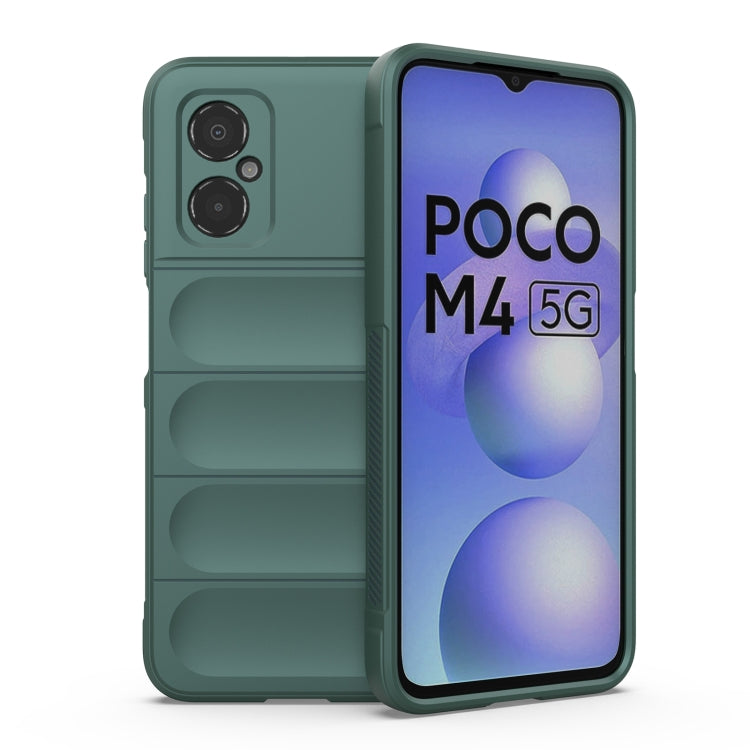 Dark green TPU flannel phone case with ridged back and dual camera cutouts