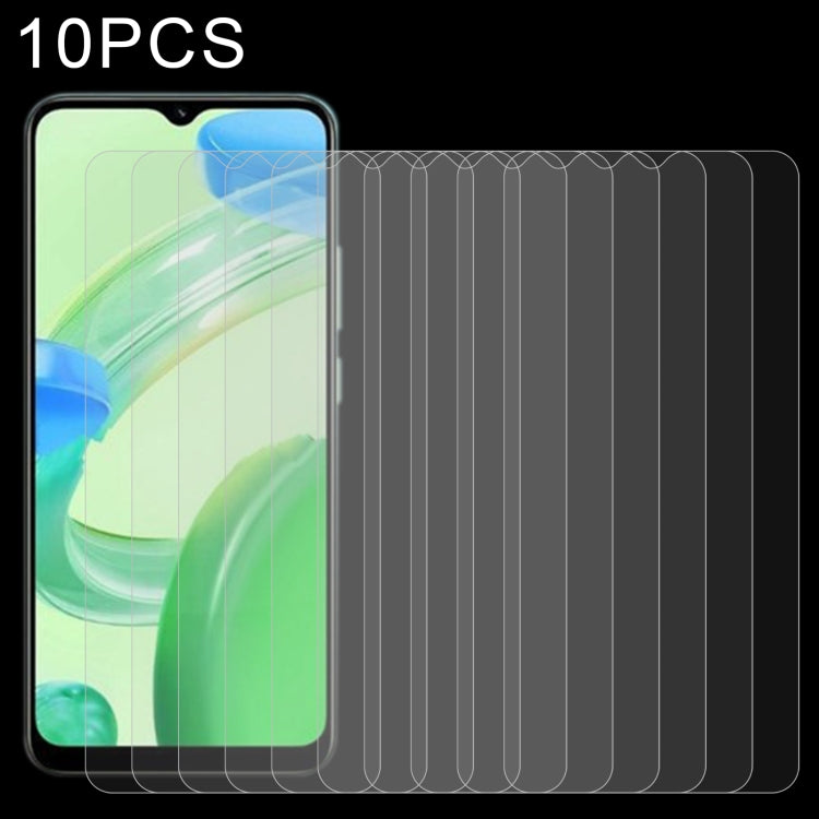 10-pack clear tempered glass screen protectors with multiple pieces for 2.5D fit