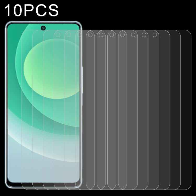 10-pack clear 2.5D tempered glass screen protectors for curved phone screens