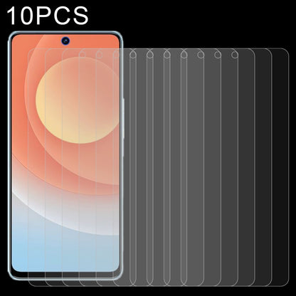 10-pack clear 2.5D tempered glass screen protectors for curved touchscreen protection