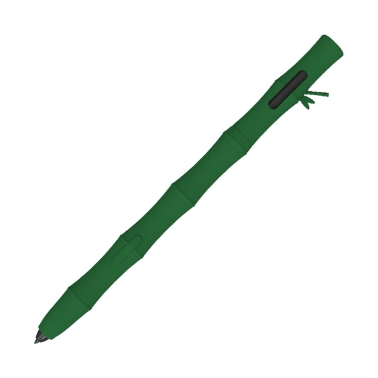 Dark green silicone gel stylus case with open cap and protected tip cover
