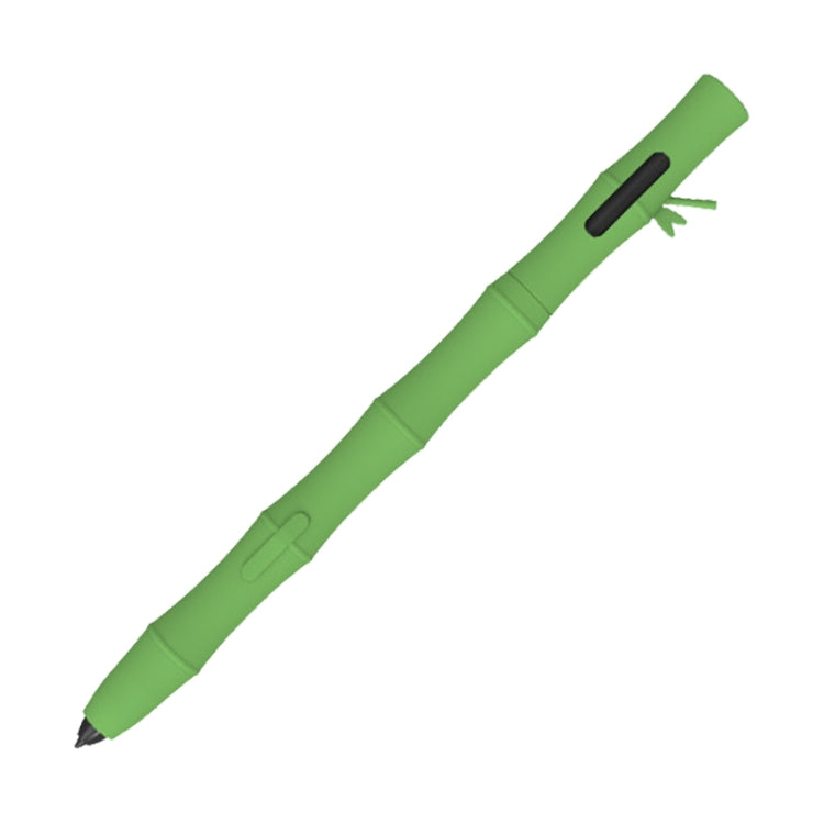 Light green silicone gel stylus case with open cap and protected tip cover