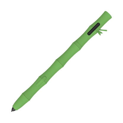 Light green silicone gel stylus case with open cap and protected tip cover