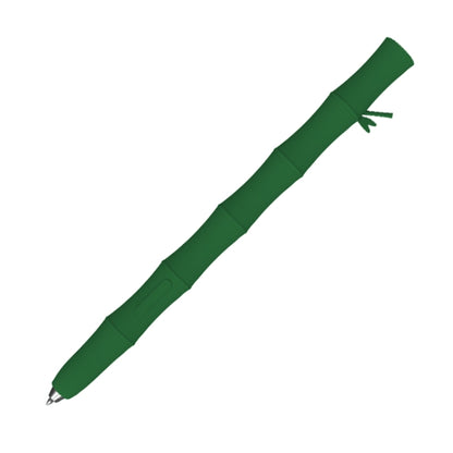 Dark green silicone gel stylus case with open cap and protected tip cover
