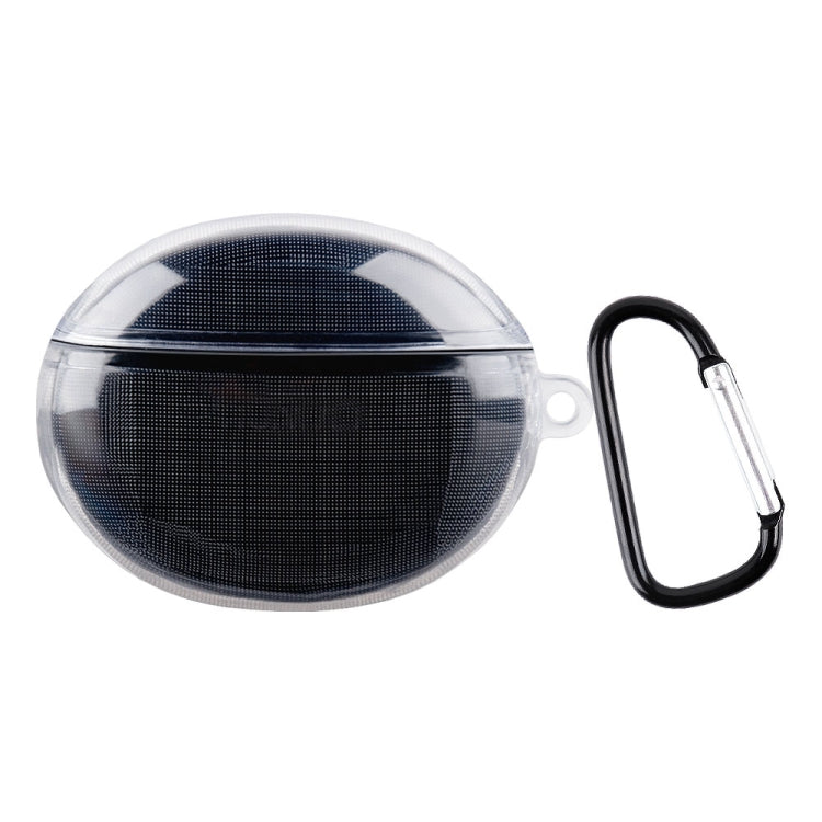 Transparent TPU earphone charging case cover with keychain carabiner clip